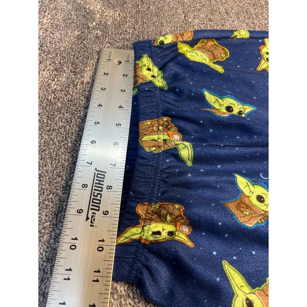 Star Wars Mandalorian Baby Yoda Grogu Boys Pajama Pants Navy Blue Size 10/12 L